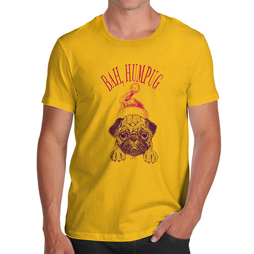Funny T-Shirts For Men Bah Humpug Men's T-Shirt Large Yellow