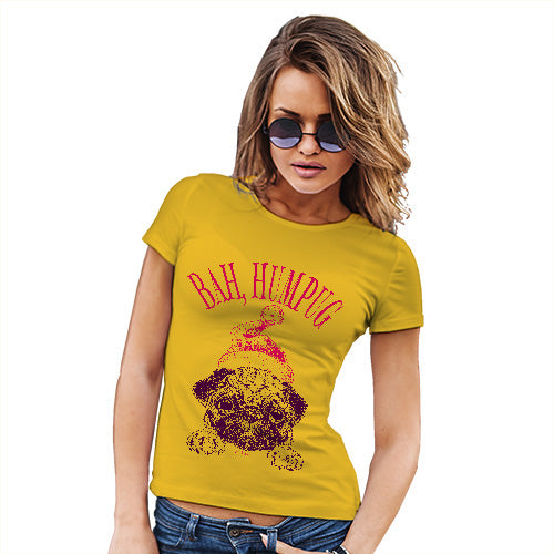 Funny Tshirts For Women Bah Humpug Women's T-Shirt X-Large Yellow