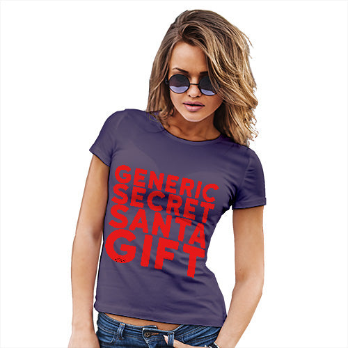 Funny Tshirts For Women Generic Secret Santa Gift Women's T-Shirt Large Plum