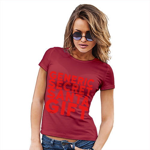 Womens Funny Tshirts Generic Secret Santa Gift Women's T-Shirt X-Large Red