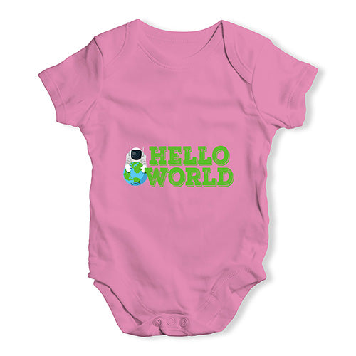 Hello World Baby Unisex Baby Grow Bodysuit