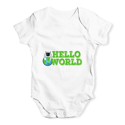 Hello World Baby Unisex Baby Grow Bodysuit