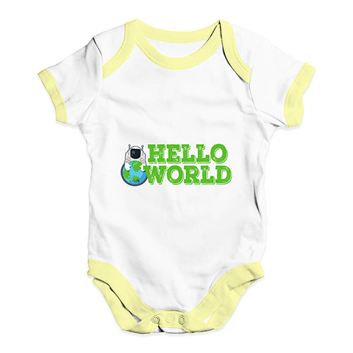 Hello World Baby Unisex Baby Grow Bodysuit