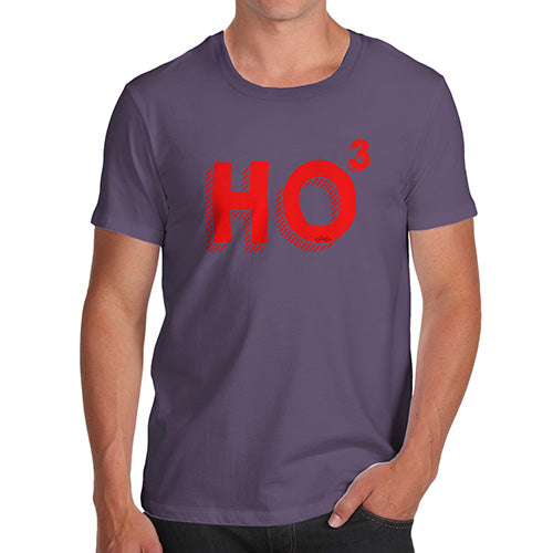 Funny T-Shirts For Men Ho3 Ho Ho Ho Men's T-Shirt Medium Plum