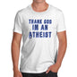 Funny T Shirts For Dad Thank God I'm An Atheist Men's T-Shirt Small White