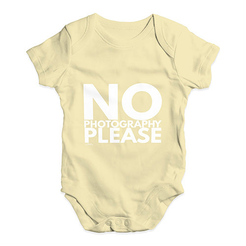 No Photography Please Baby Unisex Baby Grow Bodysuit