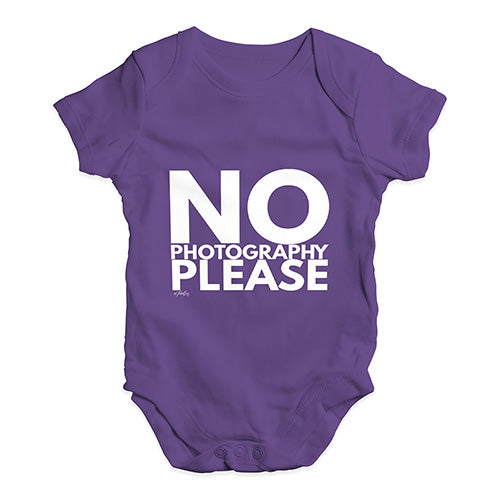 No Photography Please Baby Unisex Baby Grow Bodysuit