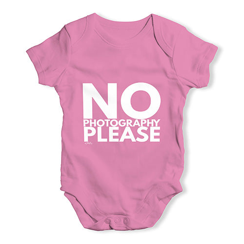 No Photography Please Baby Unisex Baby Grow Bodysuit