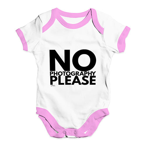 No Photography Please Baby Unisex Baby Grow Bodysuit