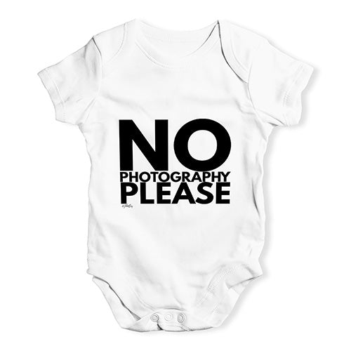 No Photography Please Baby Unisex Baby Grow Bodysuit