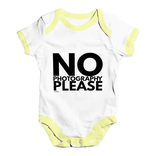 No Photography Please Baby Unisex Baby Grow Bodysuit