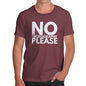 Funny Tee Shirts For Men No Photography Please Men's T-Shirt X-Large Burgundy