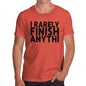 Funny T-Shirts For Men Sarcasm I Rarely Finish Anything Men's T-Shirt Medium Orange