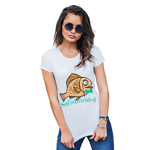 Funny Tee Shirts For Women Sofishticated Women's T-Shirt Small White