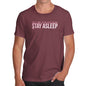 Mens Novelty T Shirt Christmas Stay Asleep Men's T-Shirt X-Large Burgundy