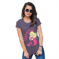 Womens Novelty T Shirt Team Mermaid Women's T-Shirt X-Large Plum