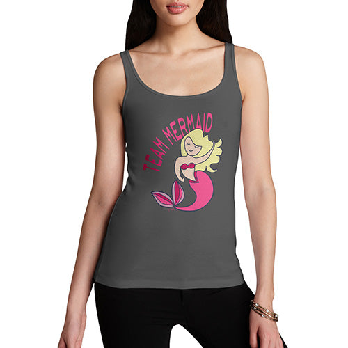 Funny Tank Top For Women Team Mermaid Women's Tank Top Medium Dark Grey