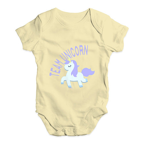 Team Unicorn Baby Unisex Baby Grow Bodysuit