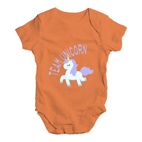 Team Unicorn Baby Unisex Baby Grow Bodysuit