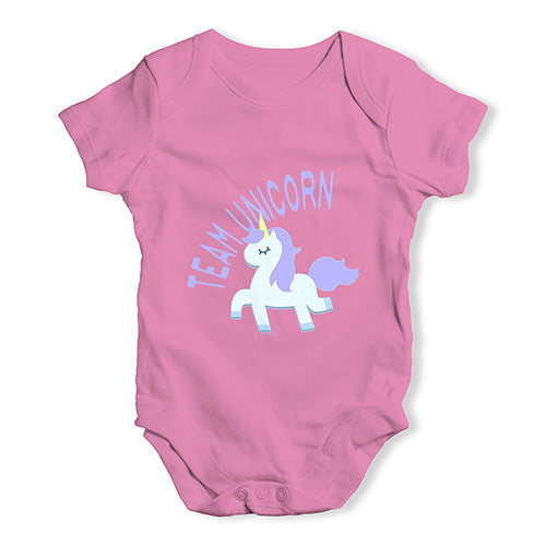 Team Unicorn Baby Unisex Baby Grow Bodysuit