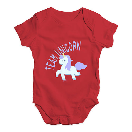 Team Unicorn Baby Unisex Baby Grow Bodysuit