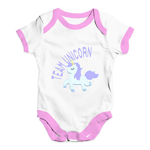 Team Unicorn Baby Unisex Baby Grow Bodysuit