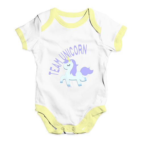 Team Unicorn Baby Unisex Baby Grow Bodysuit