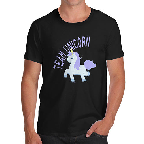 Funny T Shirts For Men Team Unicorn Men's T-Shirt X-Large Black