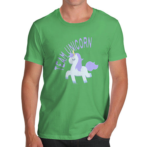 Mens Humor Novelty Graphic Sarcasm Funny T Shirt Team Unicorn Men's T-Shirt Small Green