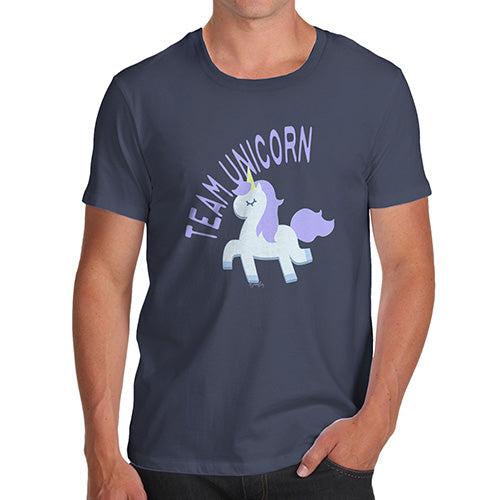 Funny Gifts For Men Team Unicorn Men's T-Shirt X-Large Navy