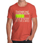 Funny T-Shirts For Men Thinking Please Be Patient Men's T-Shirt Medium Orange