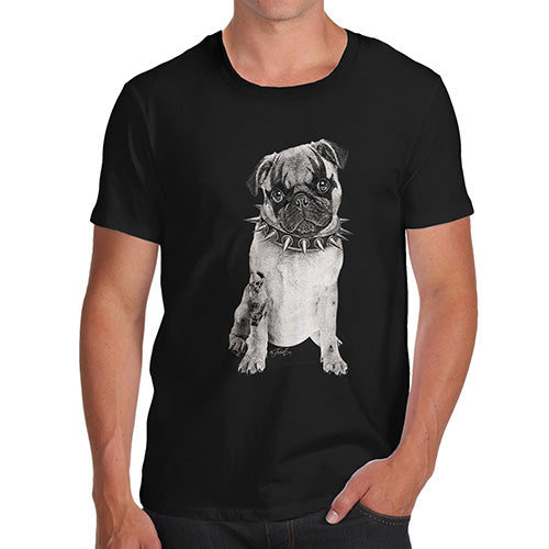 Funny Gifts For Men Punk Pug Men's T-Shirt Large Black