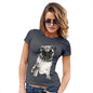 Funny T Shirts For Women Punk Pug Women's T-Shirt Large Dark Grey