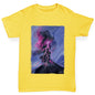 Novelty Tees For Boys Neon Lightning Volcano Boy's T-Shirt Age 3-4 Yellow