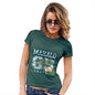 Womens Novelty T Shirt Mahalo Honolulu Women's T-Shirt Small Bottle Green