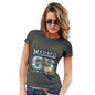 Womens Novelty T Shirt Mahalo Honolulu Women's T-Shirt Large Khaki