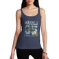 Funny Tank Top For Mum Mahalo Honolulu Women's Tank Top Medium Navy