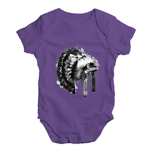 Native American Headdress Baby Unisex Baby Grow Bodysuit