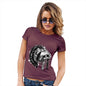 Novelty Tshirts Women Native American Headdress Women's T-Shirt Small Burgundy