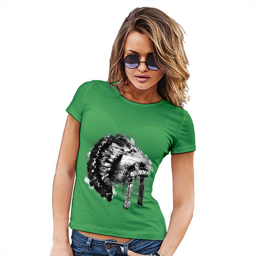 Funny Tshirts For Women Native American Headdress Women's T-Shirt Small Green