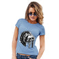 Funny T-Shirts For Women Native American Headdress Women's T-Shirt Small Sky Blue