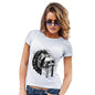 Novelty Tshirts Women Native American Headdress Women's T-Shirt X-Large White