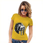 Funny Tee Shirts For Women Native American Headdress Women's T-Shirt Medium Yellow