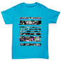 Boys Funny T Shirt Cartoon Glitches Boy's T-Shirt Age 3-4 Azure Blue