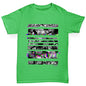 Boys funny tee shirts Cartoon Glitches Boy's T-Shirt Age 5-6 Green