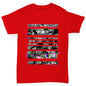 Boys Funny T Shirt Cartoon Glitches Boy's T-Shirt Age 3-4 Red