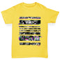 Kids Funny Tshirts Cartoon Glitches Boy's T-Shirt Age 12-14 Yellow