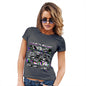 Novelty Gifts For Women Cartoon Glitches Women's T-Shirt Large Dark Grey