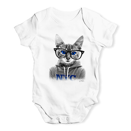 Nerdy Cat NYC Baby Unisex Baby Grow Bodysuit