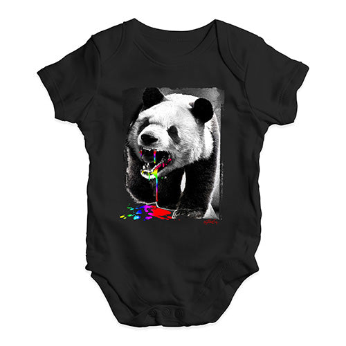 Angry Rainbow Panda Baby Unisex Baby Grow Bodysuit